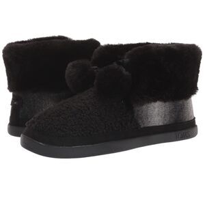TOMS Celeste Faux Shearling Leopard Bootie Slippers Size 8 A2